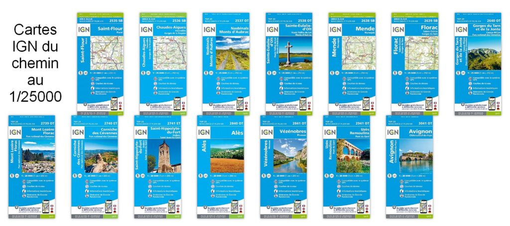 liste des cartes IGN
