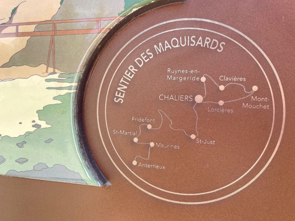 A maurines comme à Morsanges le sentier des maquisards