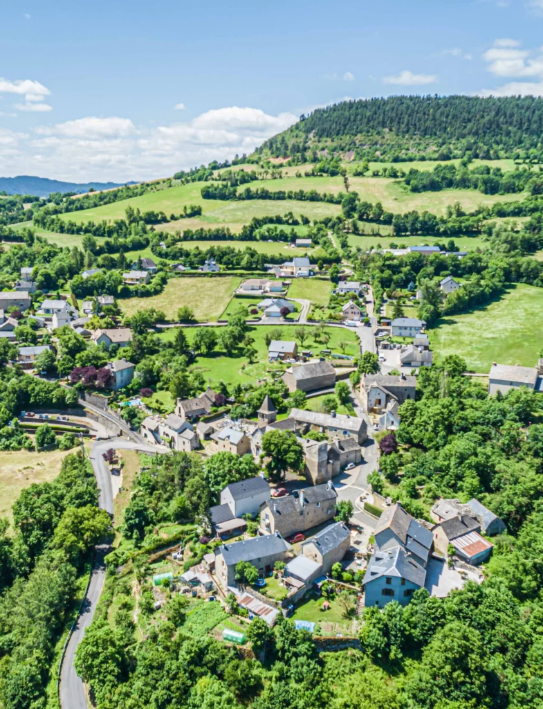Vue drone du village de Palhers